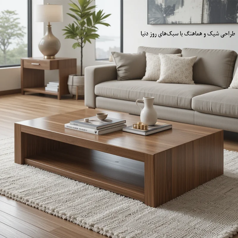 میز جلومبلی چوبی