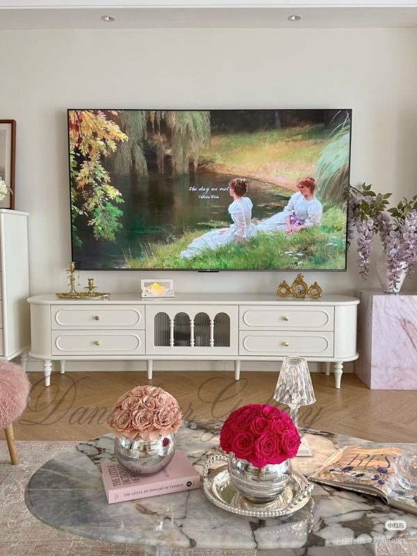 میز تلویزیون سفید یا قهوهای