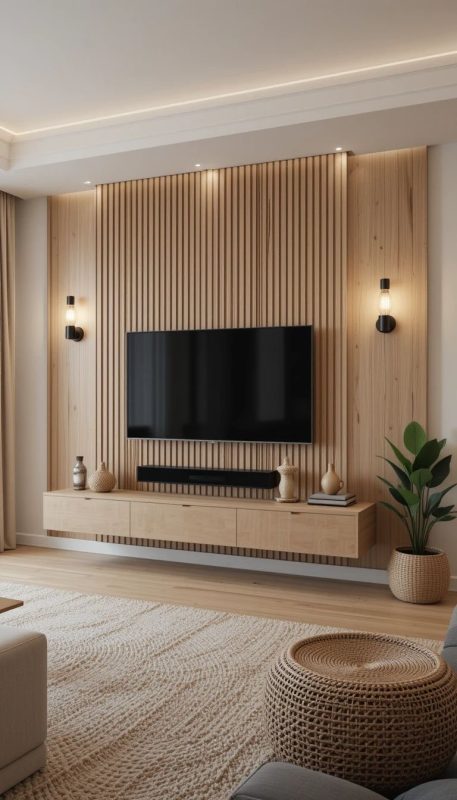 میز تلویزیون قهوهای