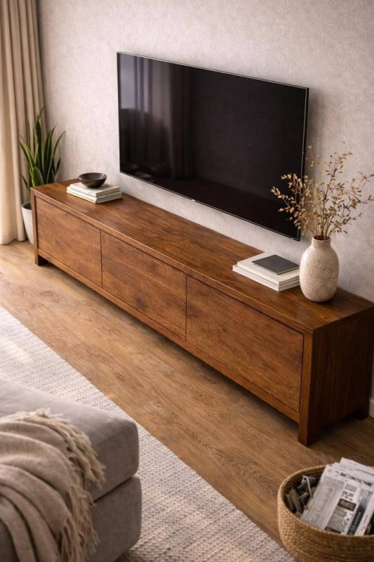 میز تلویزیون رنگ گردویی