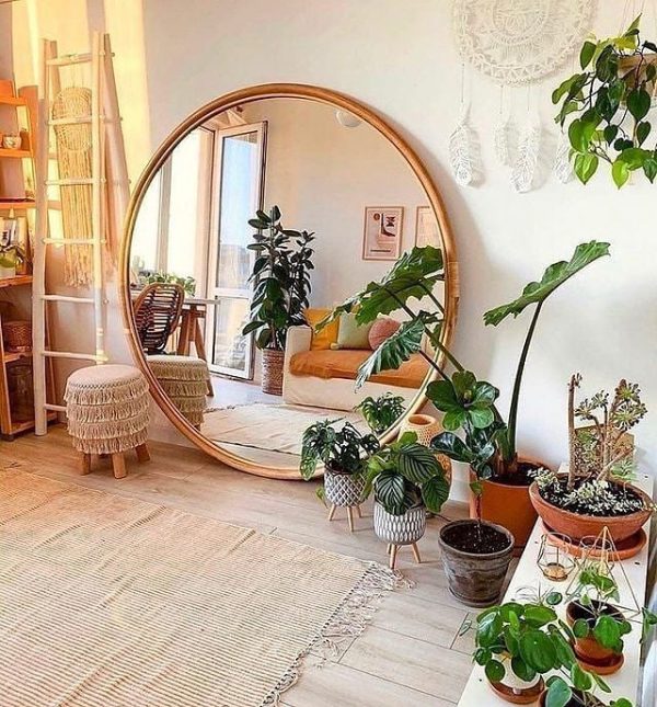 آیینه گرد چوبی کد 1600