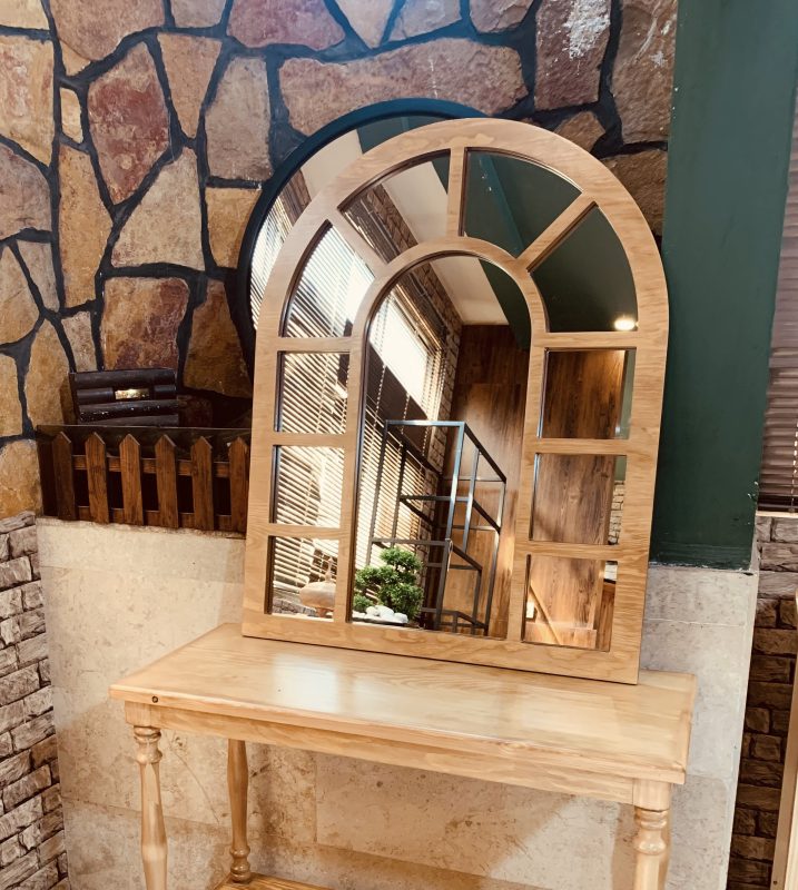 آینه چوبی پنجره ای