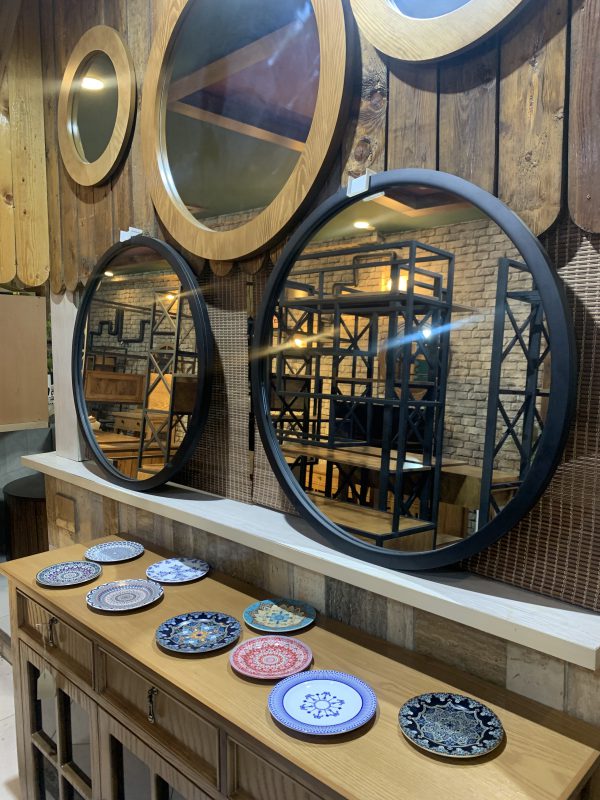 آینه گرد فلزی قطر 80