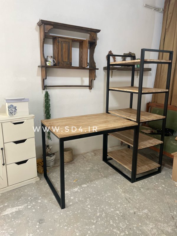 میز کامپوتر و کتابخانه کد ۰۲۵